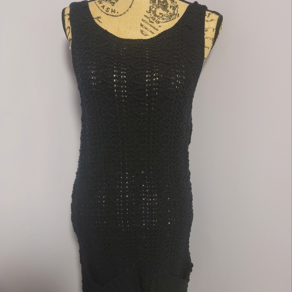 Navy Blue Sleeveless Sweater Tunic by Far Away From Close from Anthropologie